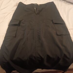 Chic Black Cargo Skirt